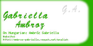 gabriella ambroz business card
